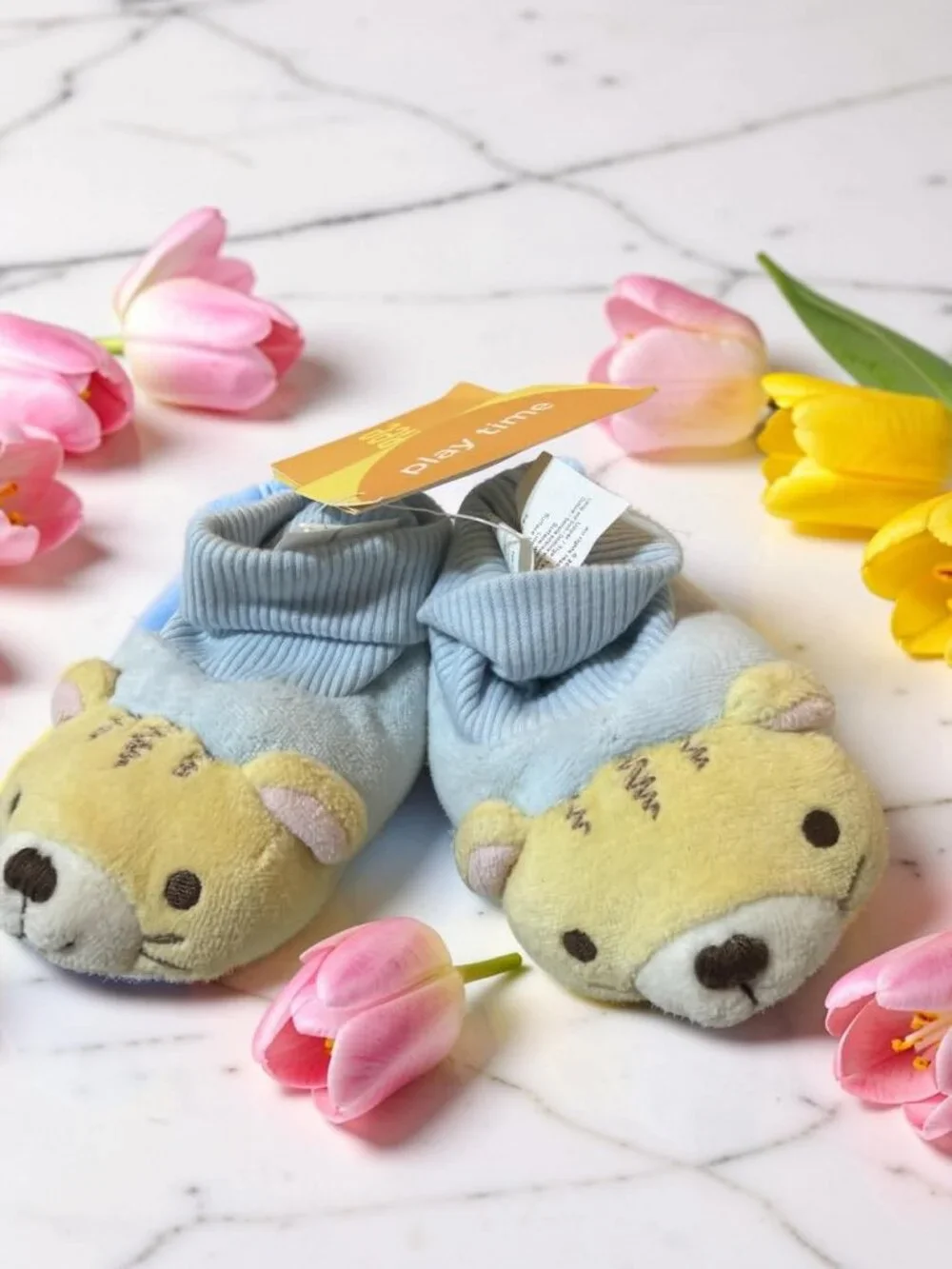 Gymboree NWT In The Jungle Tiger Baby Slippers 01 DA
